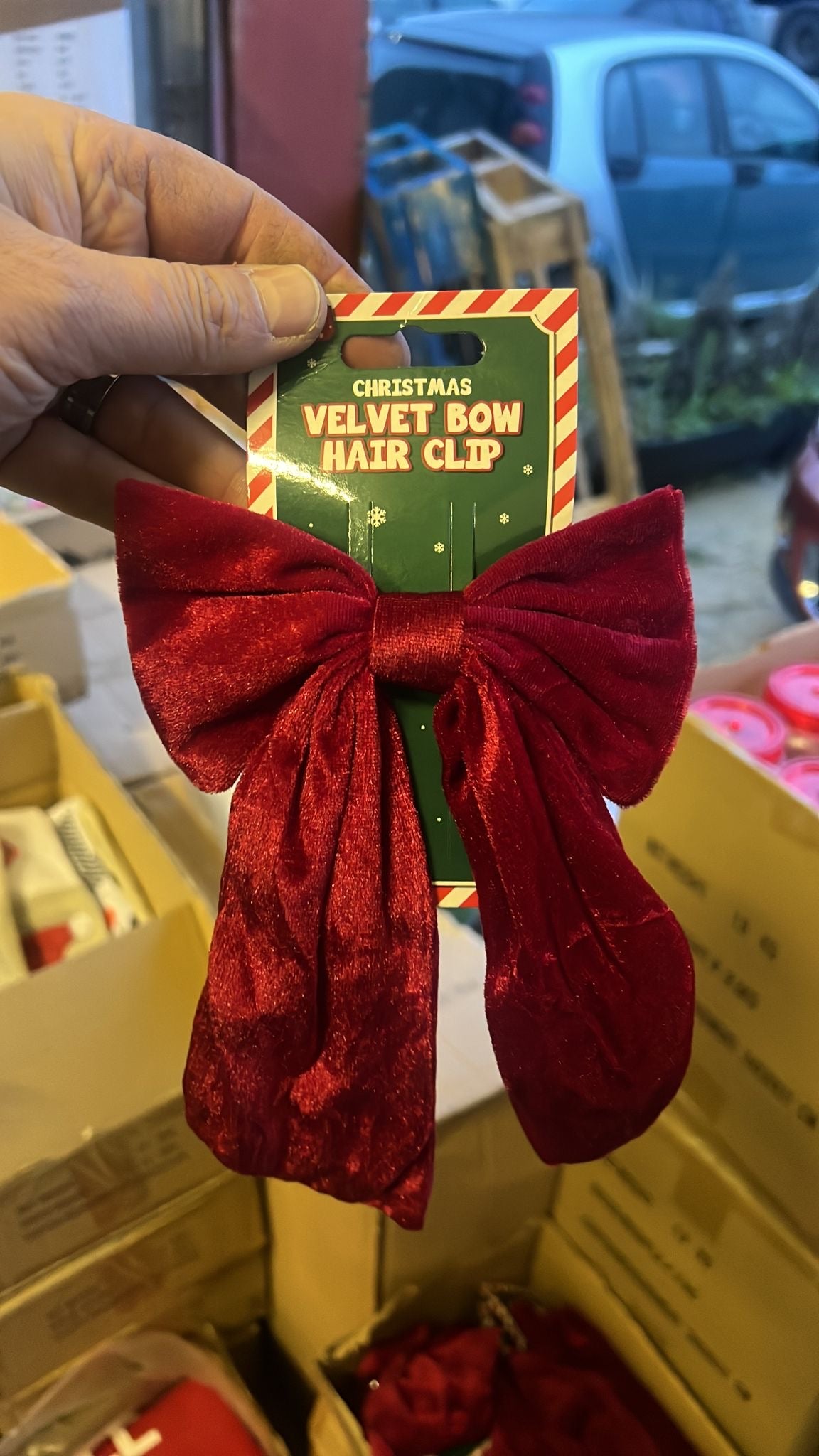 Red Velvet Christmas Hair Bows