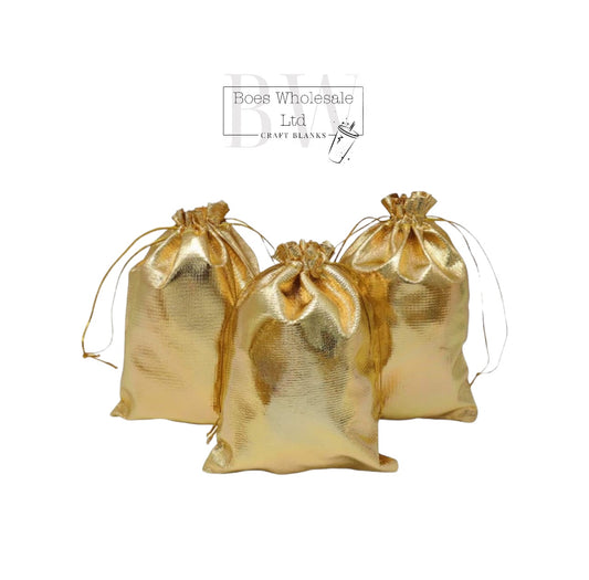 ⭐️ Christmas Gold Mini Gift Bags - 10 Pack