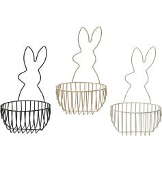 Bunny Wire Basket, 24cm