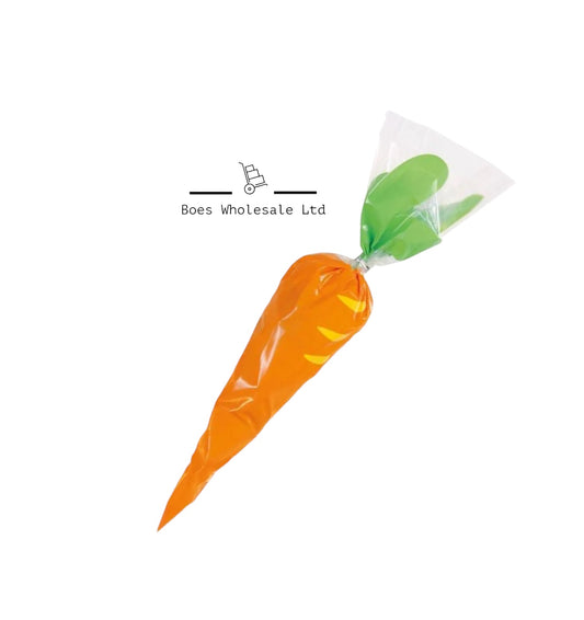 Easter Carrot Cone Cello Sweet Bags (20pk)