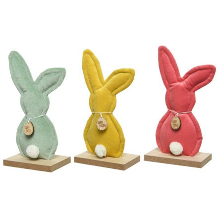 Velvet style Easter bunny figures