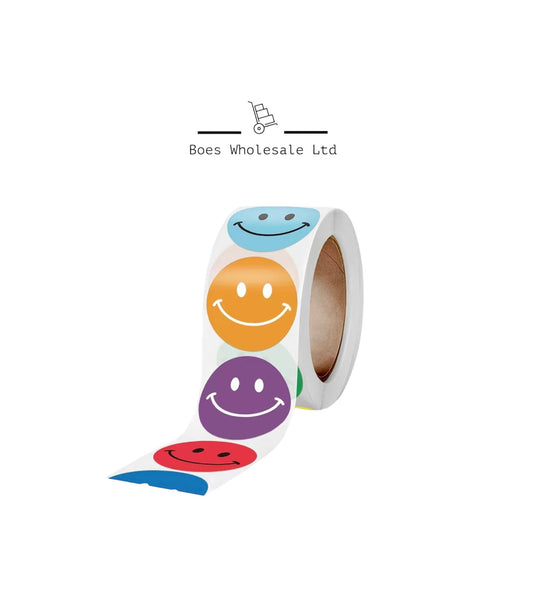 Stall Filler - Roll of 500 Smiley Face Stickers
