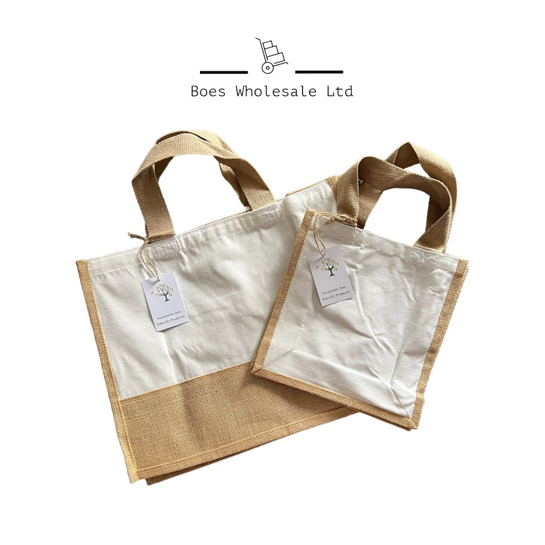 Sublimation Panel Jute Bags – Boes Wholesale Ltd
