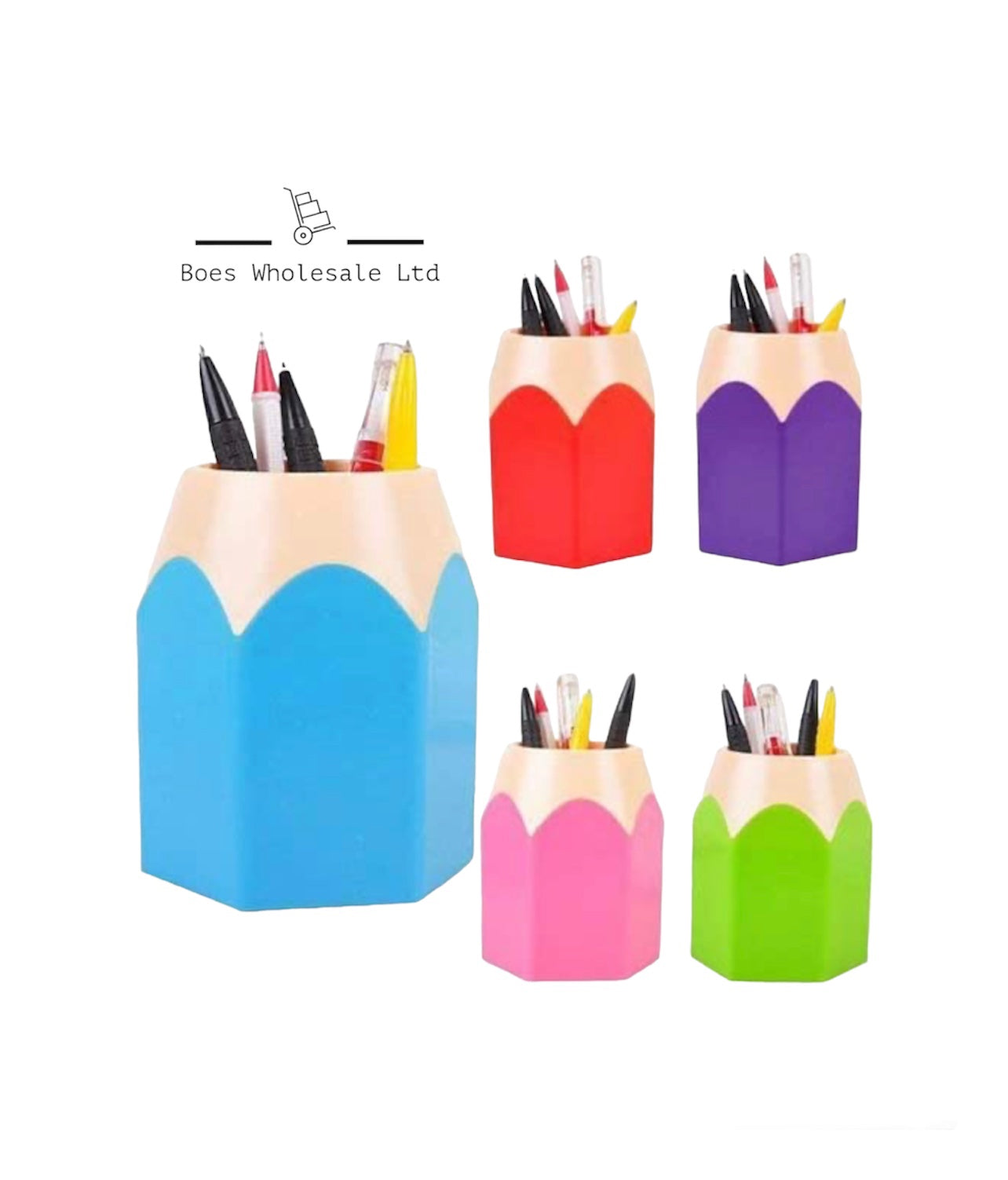 Pencil shaped pen/pencil pots