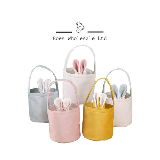 Velvet bunny bucket bags
